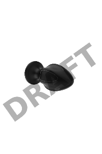 Пробка анальная Силиконовая черная M (7.2*3.5cm) 3306-02