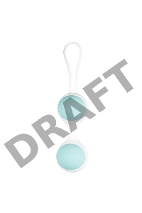 Бело-голубые вагинальные шарики Jiggle Balls