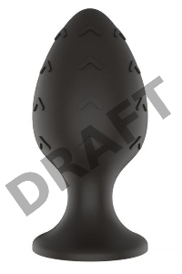 Пробка анальная Силиконовая черная S (5.8*2.8cm) 3302-01