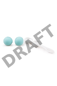 Бело-голубые вагинальные шарики Jiggle Balls