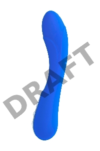 Нереалистичный вибратор L'EROINA by TOYFA Blury, силикон, синий, 18,5 см, Ø 3,4