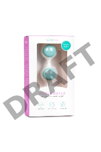 Бело-голубые вагинальные шарики Jiggle Balls