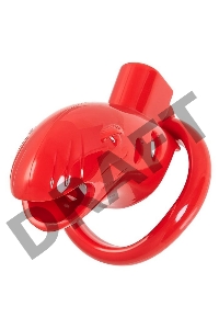 Пояс верности мужской Black&Red by TOYFA, ABS пластик, красный, 10 см