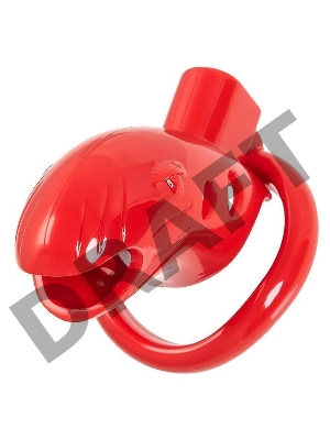 Пояс верности мужской Black&Red by TOYFA, ABS пластик, красный, 10 см