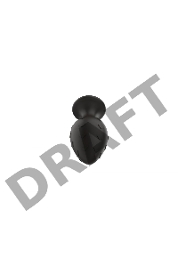Пробка анальная Силиконовая черная S (5.8*2.8cm) 3302-01