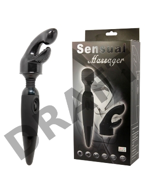 Вибромассажер SENSUAL MASSAGER для тела со сменной насадкой на головку