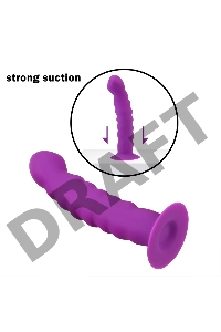 Фаллоимитатор анальный силиконовый  пурпурный, 15 см х 2.5 см 47532-MM