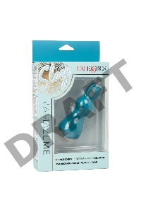 Бирюзовый мини-вибромассажер #AmazeMe с ушками - 10,75 см.