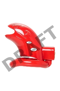 Пояс верности мужской Black&Red by TOYFA, ABS пластик, красный, 10 см