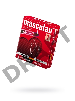 Презервативы Masculan Classic 1, 3 шт.  Нежные (Senitive Plus)