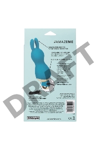 Бирюзовый мини-вибромассажер #AmazeMe с ушками - 10,75 см.