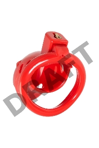 Пояс верности мужской Black&Red by TOYFA, ABS пластик, красный, 10 см