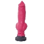 Розовый фаллоимитатор собаки Акита - 25 см.