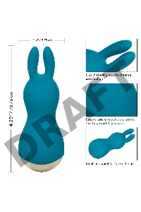 Бирюзовый мини-вибромассажер #AmazeMe с ушками - 10,75 см.