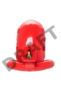 Пояс верности мужской Black&Red by TOYFA, ABS пластик, красный, 10 см