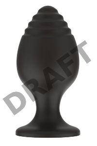 Пробка анальная Силиконовая черная S (5.8*2.8cm) 3303-01