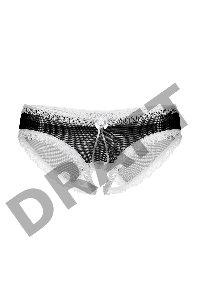 Трусики открытые с рюшами SoftLine Collection, черный, M/L