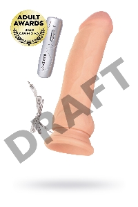 Реалистичный вибратор TOYFA RealStick Elite Vibro, TPR, телесный, 7 режимов вибрации, 20 см