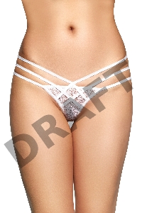 Стринги с геометрическим узором SoftLine Collection, белый, S/M