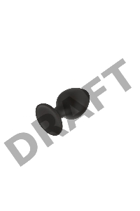 Пробка анальная Силиконовая черная S (5.8*2.8cm) 3303-01