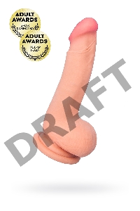 Реалистичный фаллоимитатор TOYFA RealStick Elite DILDO, TPR, телесный, 18,5 см