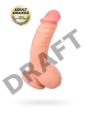 Реалистичный фаллоимитатор TOYFA RealStick Elite DILDO, TPR, телесный, 18,5 см