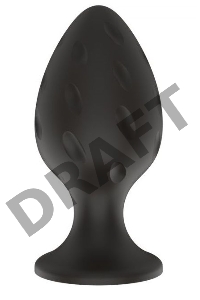Пробка анальная Силиконовая черная S (5.8*2.8cm) 3304-01