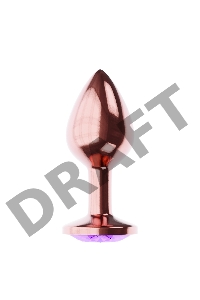 Пробка цвета розового золота с фиолетовым кристаллом Diamond Amethyst Shine L - 8,3 см.
