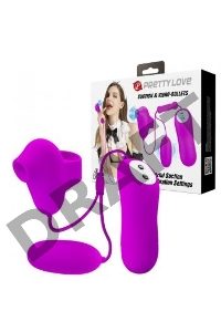 Лиловый вакуумный стимулятор клитора с виброяйцом