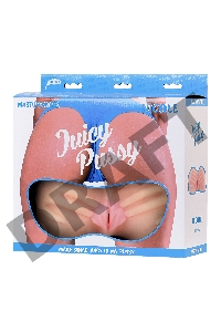 Мастурбатор реалистичный TOYFA Juicy Pussy Nicole с вибрацией , вагина и анус, TPR, телесный, 19 см