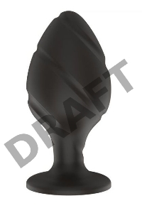 Пробка анальная Силиконовая черная S (5.8*2.8cm) 3305-01