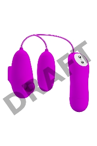 Лиловый вакуумный стимулятор клитора с виброяйцом