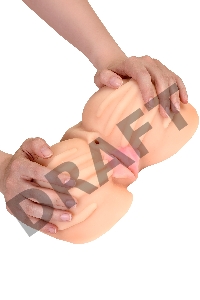 Мастурбатор реалистичный TOYFA Juicy Pussy Nicole с вибрацией , вагина и анус, TPR, телесный, 19 см