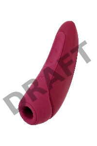 Вакуум-волновой бесконтактный стимулятор клитора Satisfyer Curvy 1+, силикон, красный, 14,3 см.