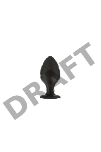 Пробка анальная Силиконовая черная S (5.8*2.8cm) 3305-01