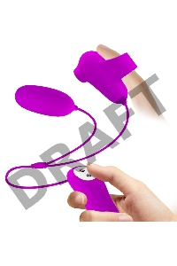 Лиловый вакуумный стимулятор клитора с виброяйцом