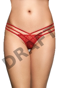 Стринги с геометрическим узором SoftLine Collection, красный, M/L