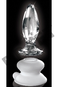 Стеклянная пробка с силиконовой присоской, прозрачная