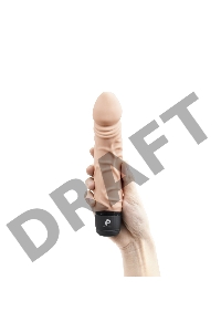 Телесный вибратор-реалистик 6.5 Girthy Realistic Vibrator - 19 см.