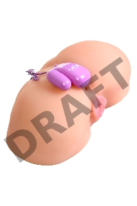 Мастурбатор реалистичный TOYFA Juicy Pussy Sophie с вибрацией , вагина и анус, TPR, 17 см