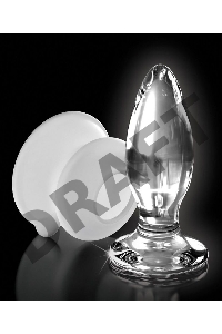 Стеклянная пробка с силиконовой присоской, прозрачная