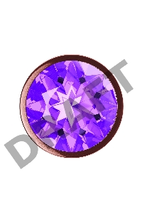 Пробка цвета розового золота с фиолетовым кристаллом Diamond Amethyst Shine L - 8,3 см.