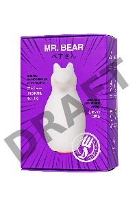 Вибратор Штучки-Дрючки, Mr. Bear, белый, силикон, 7,5 см