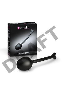 Вагинальные шарики Mystim Mono Unplain Jane Geisha Balls, электростимуляция, силикон, черные, Ø 3,3