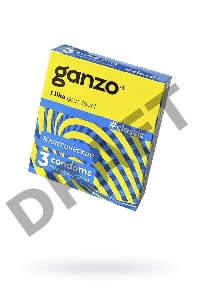 Презервативы Ganzo Classic, классические, с обильной смазкой, латекс, 18,5 см, 3 шт
