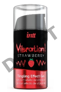 Жидкий интимный гель с эффектом вибрации Strawberry, 15мл
