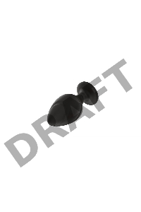 Пробка анальная Силиконовая черная S (5.8*2.8cm) 3305-01