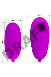 Лиловый вакуумный стимулятор клитора с виброяйцом