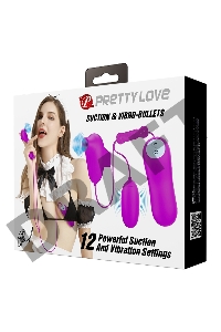 Лиловый вакуумный стимулятор клитора с виброяйцом