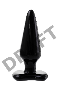 Анальная втулка Sexus Glass, стекло, черная, 11 см, Ø 4 см